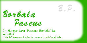 borbala pascus business card